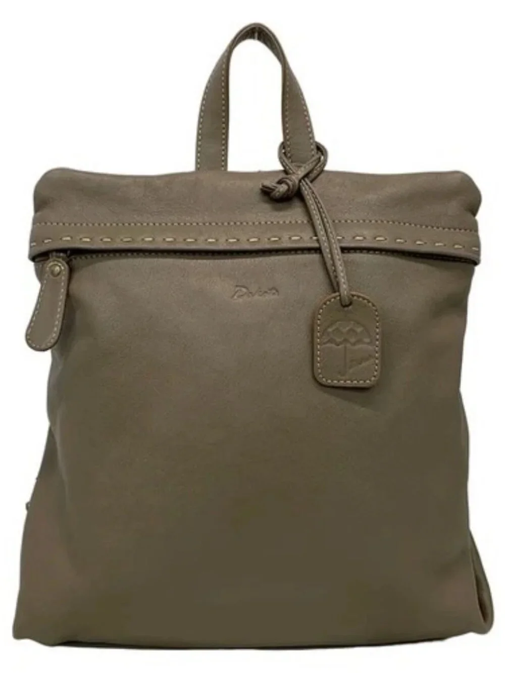 Dakota Beige Leather Backpack